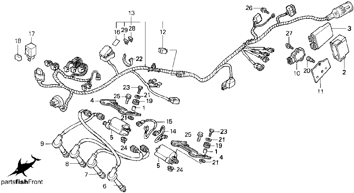 1993 Honda Cbr 600 F2 Partsfiche