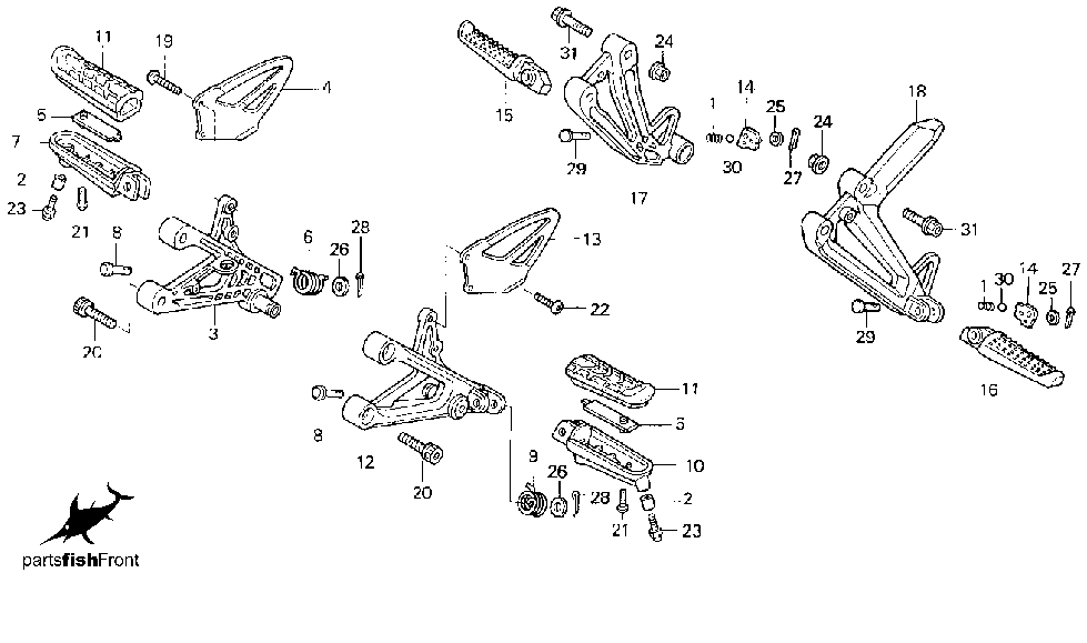 2000 Honda CBR 600 F4 partsfiche