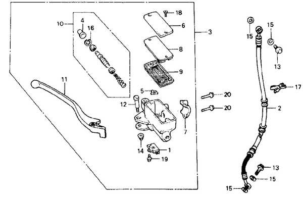 Front Brake Master Cylinder For Honda Hawk GT 650, Shadow 500, V45 Sabre