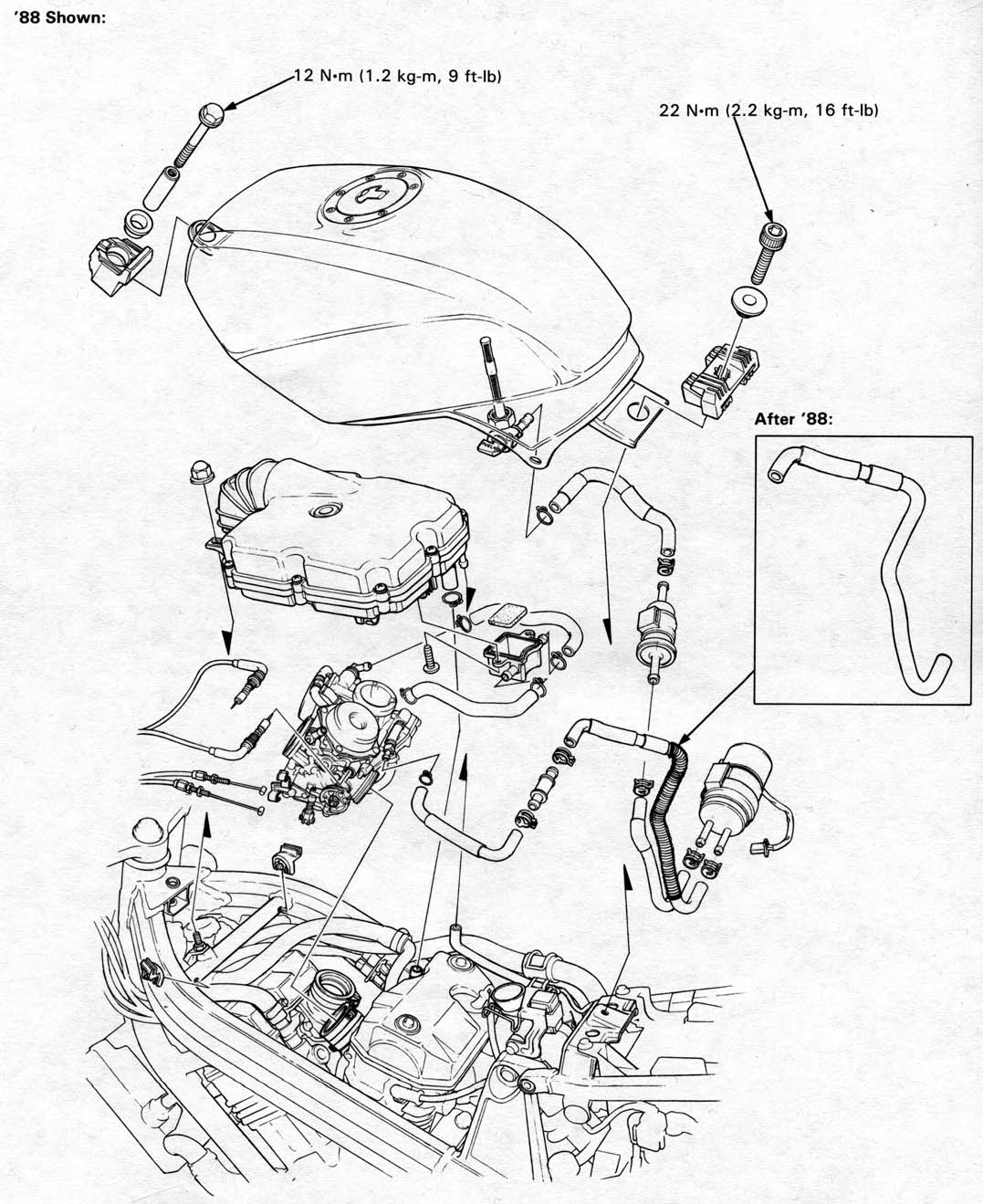  Caltric Fuel Filter Compatible with Honda Nt650 Hawk