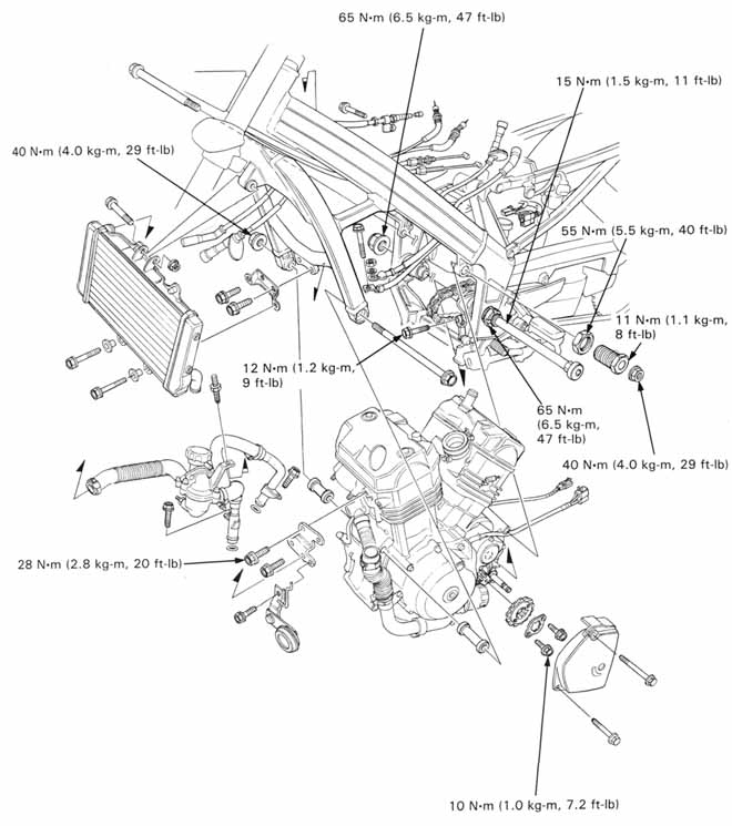 Honda Nt650 Service Manual  Section 6  Engine Removal
